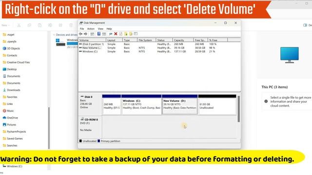 Merge C and D drive in windows 10/11 @TechTalkbyAadarsh смотреть онлайн