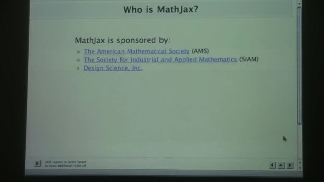 Sage Days 31 talk -- David Cervone: MathJax (part 1 of 3) смотреть онлайн