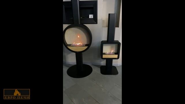 Биокамины Kratki Circle и Square - горение смотреть онлайн