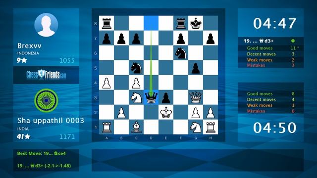 Chess Game Analysis: Sha uppathil 0003 - Brexvv : 1-0 (By ChessFriends.com) смотреть онлайн