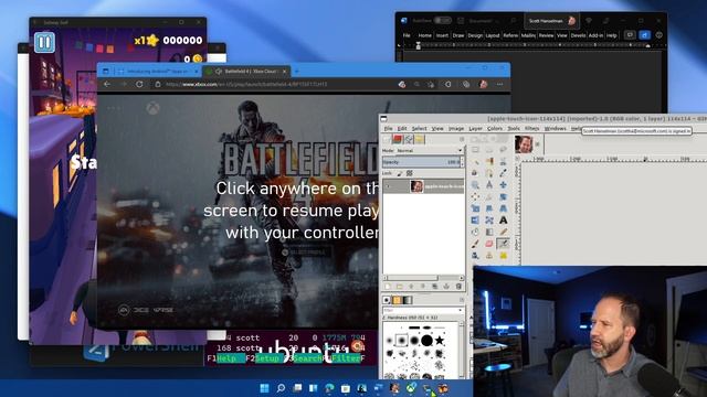 First Look at Android Apps on Windows 11, plus Linux Apps, running side by side! (plus Xbox Cloud) смотреть онлайн