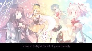 [Puella Magi Madoka Magica ED] Magia~ Song of god [English Adaptation Karaoke AMV]