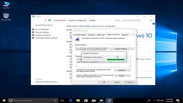 How to Create a System Restore Point in Windows 10 смотреть онлайн