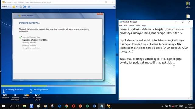 Cara Instal Windows 7 di VMware смотреть онлайн