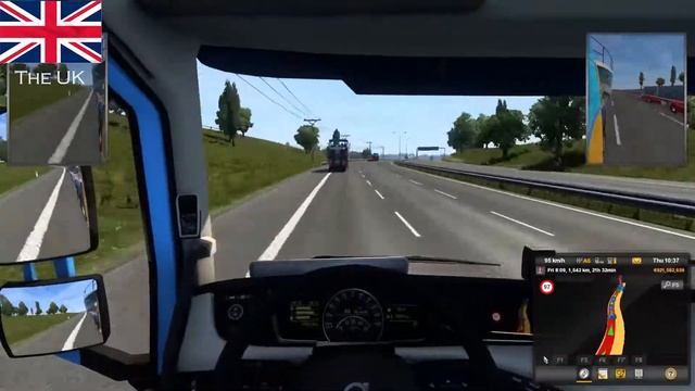 Euro Truck Simulator 2 Multiplayer | Long Haul Convoy Run | TIMELAPSE смотреть онлайн