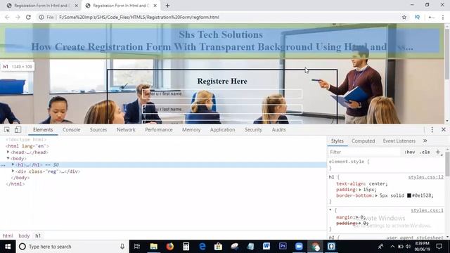 Registration Form With Transparent Background Using Html and Css| Transparent Registration Form смотреть онлайн