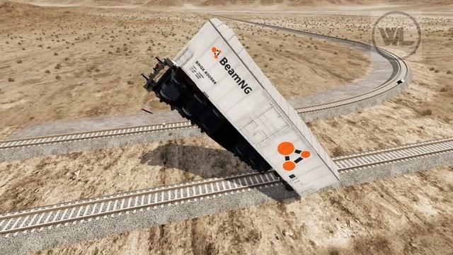 Train vs Speed Ramp High Jump | BeamNg Drive #9 🔴 смотреть онлайн
