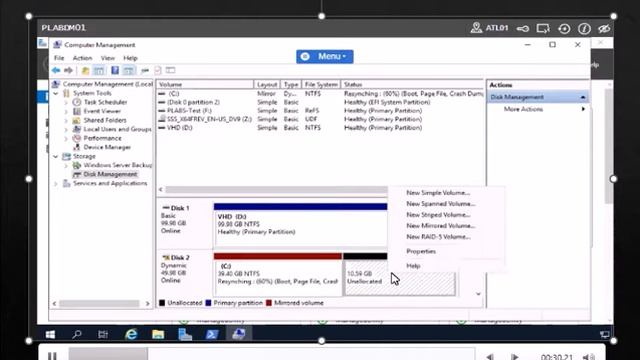 how to create RAID volume and manage virtual hard disks VHD on windows server 2019 #raid смотреть онлайн