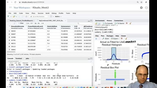 R Studio - Week 3 - Video 7 - Putting Descriptive Stats Onto Paper - Psych Package w/ "Describe" смотреть онлайн