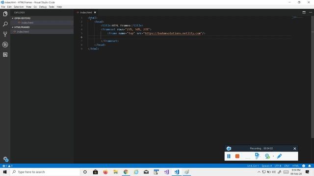 How to split browser window into multiple section using HTML Frames | HTML Frames смотреть онлайн