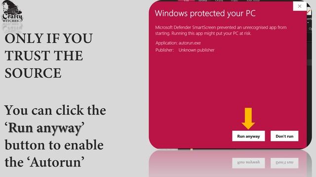 Why do I get the message 'Windows protected your PC' when I click Autorun? смотреть онлайн