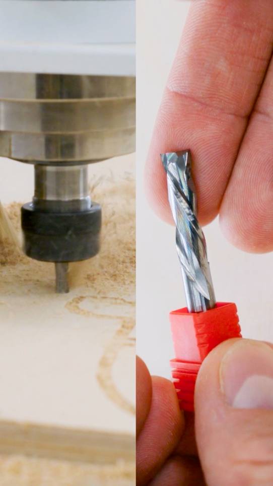 Как работают пазовые монолитные фрезы из твёрдого сплава Woodwork | Раскрой фанеры на ЧПУ Wattsan смотреть онлайн