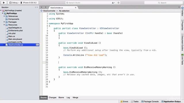 03#4 Task   Your First Xamarin IOS App