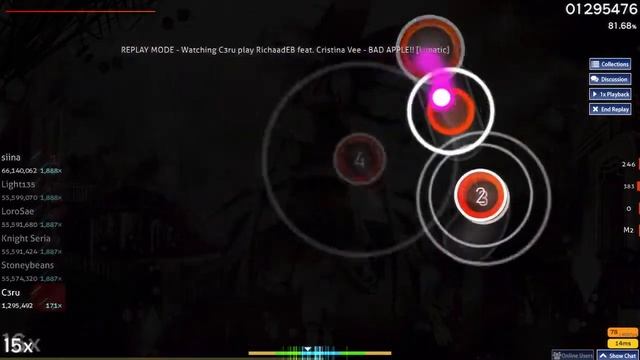 [Osu!] RichaadEB - BAD APPLE!! [4.72] смотреть онлайн
