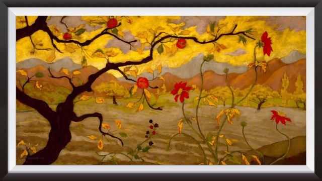 Famous Painting Tv Art Wallpaper - Apple Tree With Red Fruit (Paul Ranson)