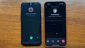 OnePlus 6T vs Apple iPhone 14 ProMax WhatsApp Outgoing & Incoming Calls  Android vs iOS