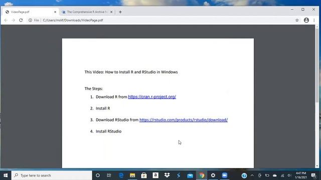 Installing R and RStudio in Windows смотреть онлайн