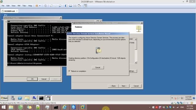 Windows server 2008 Active Directory - install Active Directory role (Part 1) смотреть онлайн