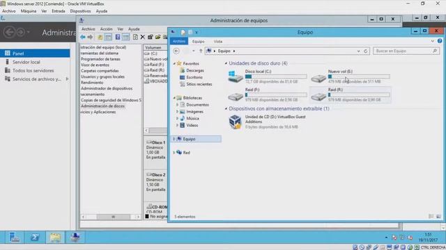 Practica RAID 1 amb Windows Server 20012 - VirtualBox смотреть онлайн