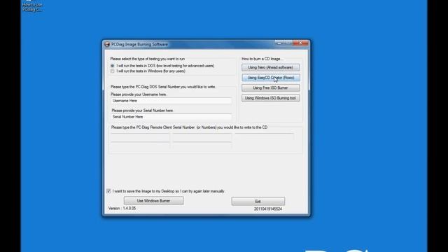 How to personalize and burn a PC-Diag CD/DVD for DOS смотреть онлайн