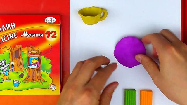 ЧАШЕЧКИ - Лепка из пластилина для детей смотреть онлайн