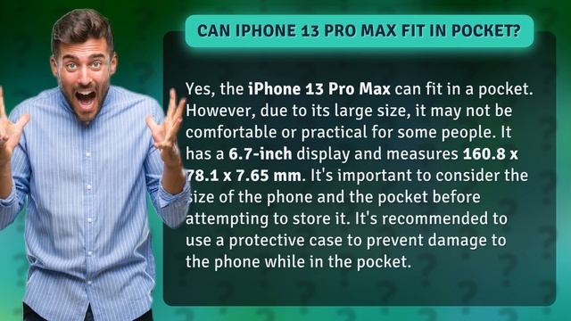 Can iPhone 13 Pro Max fit in pocket? смотреть онлайн
