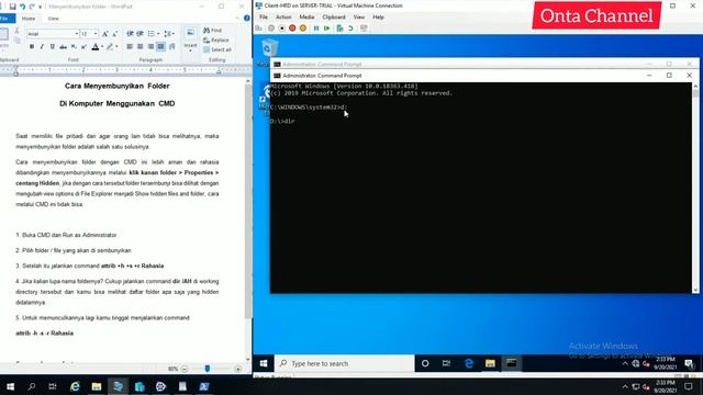 Cara Menyembunyikan File Atau Folder Rahasia Di Laptop Windows 10 Menggunakan CMD смотреть онлайн