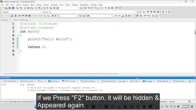 How to Fix CodeBlocks Logs & Others Window Hidden Problem | CodeBlocks Error Messages not Showing смотреть онлайн