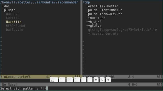 vimcommander, Total Commander like file manager in Vim смотреть онлайн