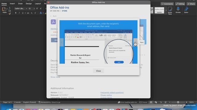 Adobe Acrobat Sign for Microsoft Word and PowerPoint MAC OS add-in/add-on/plugin WORD смотреть онлайн