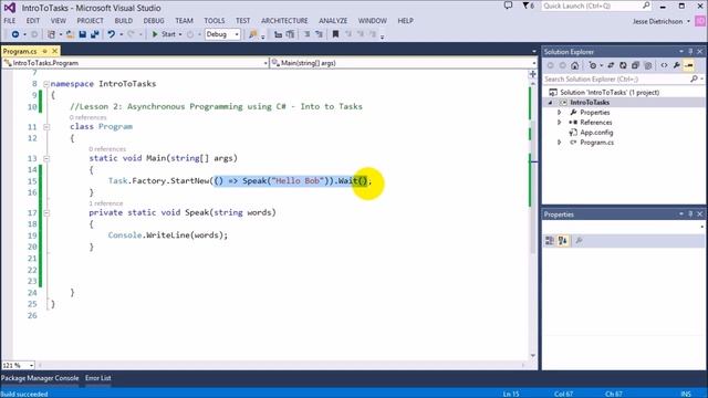Asynchronous Programming using C#: Lesson 2 - Intro to Tasks смотреть онлайн