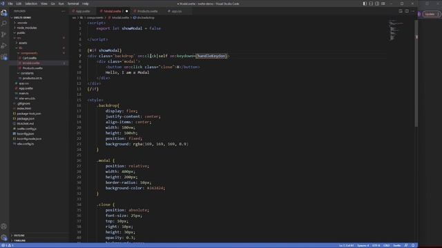Svelte Tutorial - Svelte Modal Events & Slots Part 11 смотреть онлайн