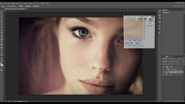 Photoshop CC Beginners Tutorial - Smooth skin [HD] смотреть онлайн