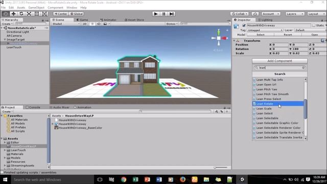 How To Scale Move Rotate Object Using Lean Touch With Unity 2017.3 смотреть онлайн