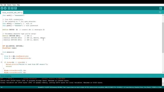 Temperature & Humidity Monitor Using NodeMcu 8266 with Blynk app смотреть онлайн