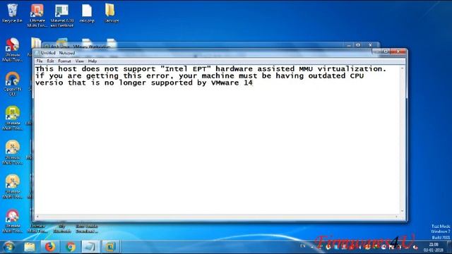 VMWare workstation 14 Error This host does not support Intel EPT hardware assisted MMU virtualiza смотреть онлайн
