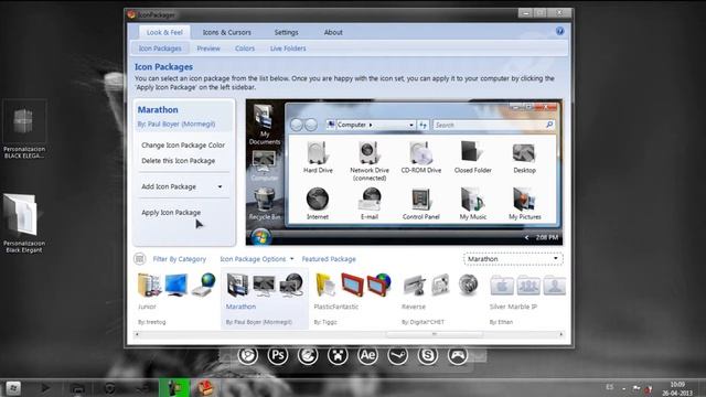 Pack de Personalización Black Elegant - 2013 - Windows 7 смотреть онлайн