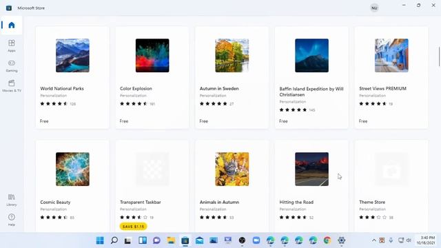 How to install themes from microsoft store in windows 11. смотреть онлайн