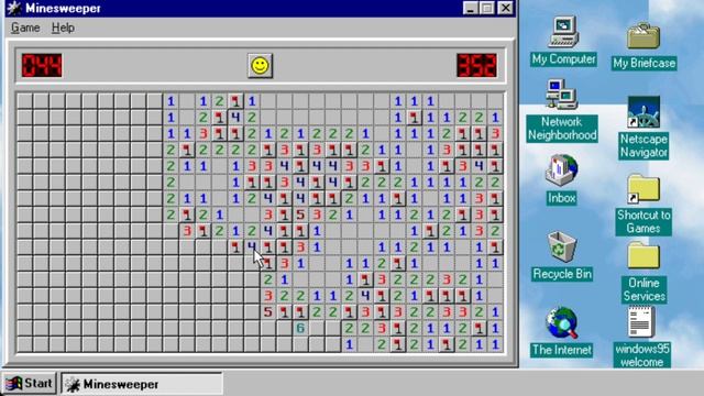 Minesweeper (Full Game) (Windows 95) смотреть онлайн