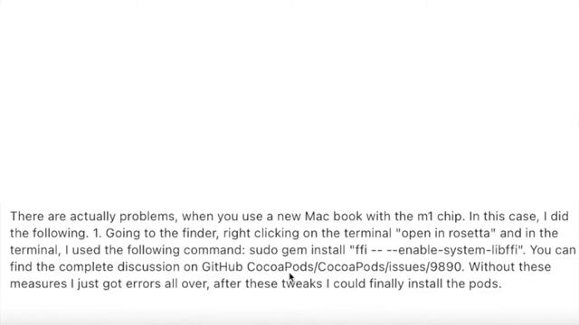 Xcode 13: How to use CocoaPods on a computer with a m1 chip смотреть онлайн