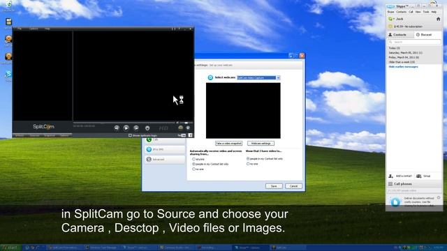 How to use SplitCam with Skype video tutorial смотреть онлайн