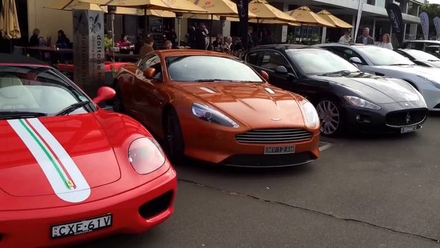 Lamborghini 1 of 1 and Ferrari at a Supercar show смотреть онлайн