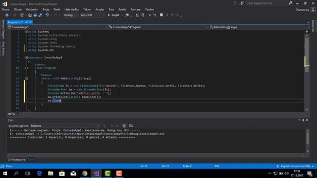 c# streamreader streamwriter kullanımı смотреть онлайн