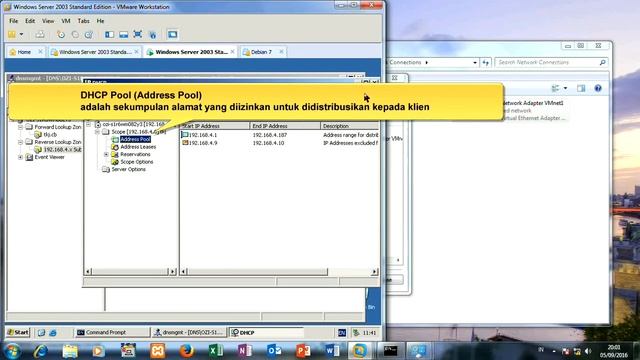 KOnfigurasi DNS, DHCP, FTP - Windows Server 2003 смотреть онлайн