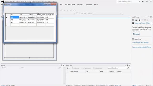 Lesson 87 Database Programming DataTable and DataGridView смотреть онлайн