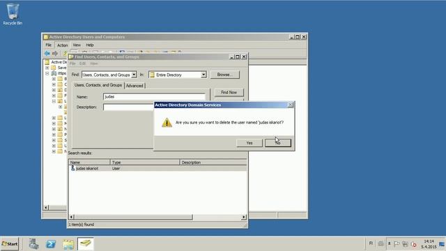 How to delete a user in AD in Windows server 2008r2 смотреть онлайн