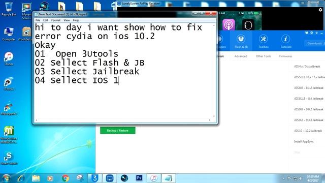 how to fix error cydia ios 10 / iPhone 6/6+/6s/6s+ / by use 3uTools смотреть онлайн