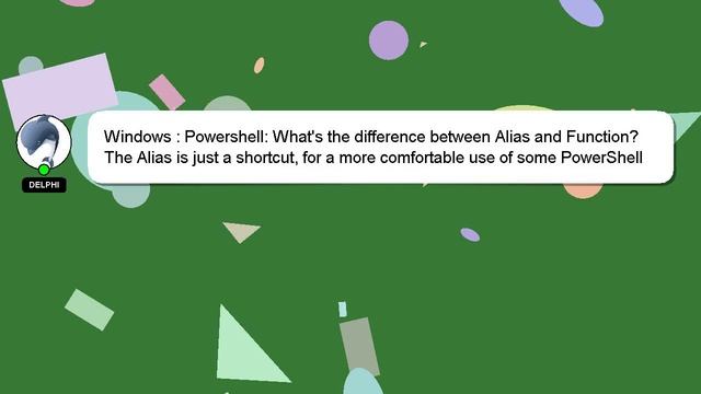 Windows : Powershell: What's the difference between Alias and Function? смотреть онлайн