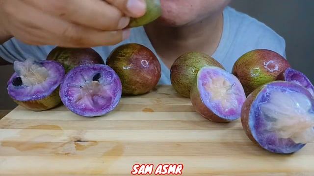 FRESH STAR APPLE FRUIT (SATISFYING EATINGSOUNDS) SAM ASMR смотреть онлайн