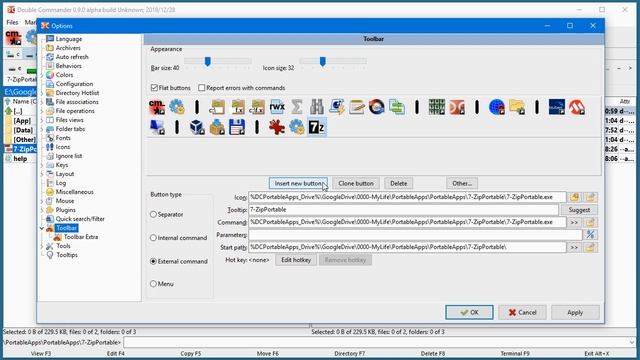 Configure the way the path is set when adding toolbar buttons смотреть онлайн